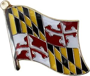 Distintivo della Bandiera dello Stato del <span class=keywords><strong>Maryland</strong></span>, Processo di Verniciatura a Forno, Modello Sportivo per Souvenir Promozionali per la Festa Nazionale - Product Image 1