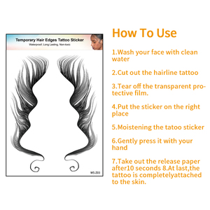 Tatuaje temporal para el pelo de bebé, adhesivo impermeable con bordes para el pelo de bebé - Product Image 5