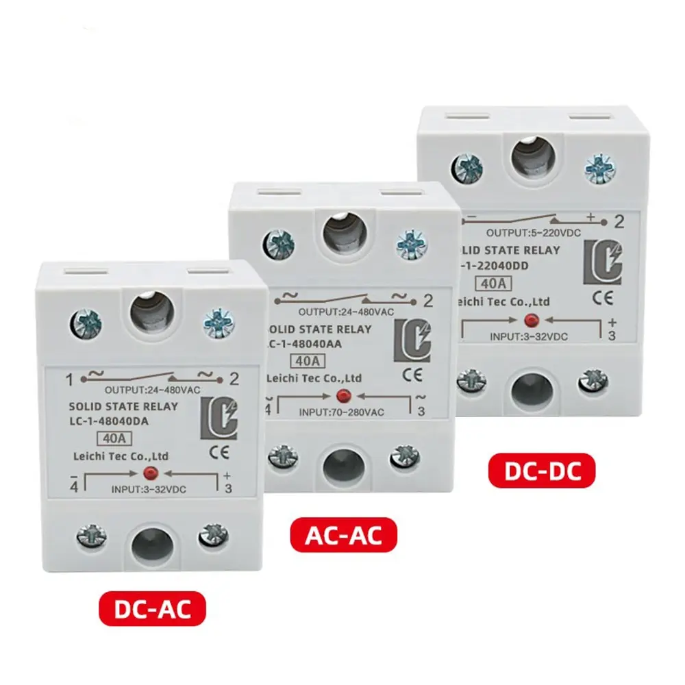 100A 90A 80A 40A 25A 10A 120A SSR da/dd/aa โมดูลโซลิดสเตทรีเลย์แบบเฟสเดียว