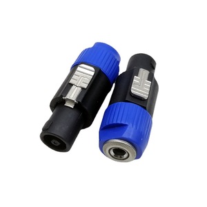 Adaptador profesional de 4 núcleos con conector hembra de 6.5 mm, con hebilla metálica, tipo tarjeta de aviación, para audio, Ohm, conector hembra de 6.5 mm. - Product Image 1