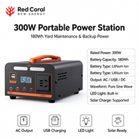 Centrale Électrique Solaire Portable 300W pour la Maison avec Sorties AC/DC/USB/Type-C, Batterie au Lithium NMC Intégrée 180Wh pour Urgences Extérieures - Vente en Gros