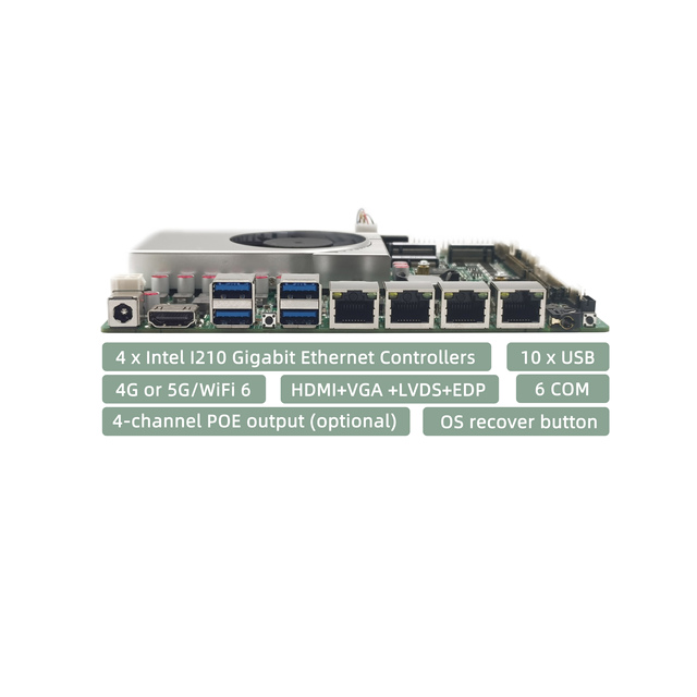 High Performance Servers Wholesale 12/13th Gen 4* POE 10 USB Double Memory Channel Pfsense Appliance Motherboard