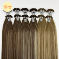 Extensions de cheveux en kératine à pointe plate Fasimei, qualité professionnelle pour salon, cheveux vierges européens doublement étirés, mini pointe en K