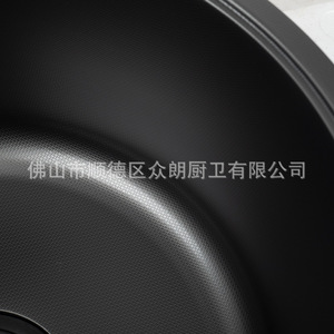 Zhonglang 304 Stainless Steel <b>Round</b> Sink Nano Black Drop In Single <b>Basin</b> Easy To Clean - Product Image 4