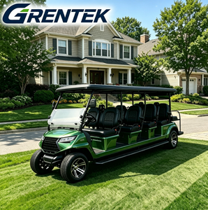 Voiturette de golf électrique GRENTEK 8 places, véhicule utilitaire bronze pour parcours de golf et utilisation hors route et sur routes non publiques - Product Image 1