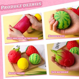 New Arrival Dragon Fruit Soft <b>Squishy</b> Toys Wholesale TPR Toys Kids' Anxiety Relief Educational Fun PVC/EVA Materials Box Packed - Product Image 5