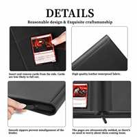 FX Prêt à expédier, classeur pour cartes à collectionner à 12 pochettes, 480 pochettes, en cuir PU, avec fermeture éclair, pour Pokemon MTG TCG Yugioh, personnalisable OEM
