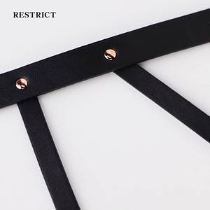 Harnais en cuir PU style BDSM Bondage Punk pour femme, soutien-gorge cage de contention, <span class=keywords><strong>taille</strong></span> unique réglable, lingerie de poitrine, exercices de Kegel - Product Image 3