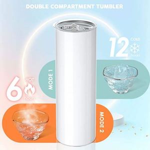 Custom 20Oz Straight Stainless Steel Vacuum Insulated Cups White Blank Sublimation Coating Heat Transfertumbler With Straw - Product Image 4