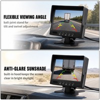 Monitor de Vehículo AHD TFT LCD de 1.7 Pulgadas, 12-24V, Monitor de Visión Trasera Automático