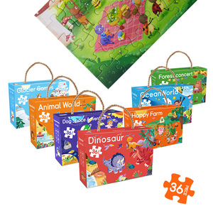 Casse-tête de dessin animé personnalisé, concert de forêt, cadeau éducatif pour garçons de 2 à 4 ans, logo imprimé en bois EVA - Product Image 5