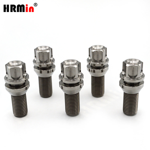 HRMin haute qualité Gr5 titane 60 degrés cône siège Auto gratuit rondelle roue boulon M14 * 1.25*28mm pour voitures de course nouvel état - Product Image 6
