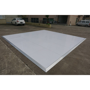 Parquet de danse blanc brillant emboîtable et portable pour événements - Product Image 2