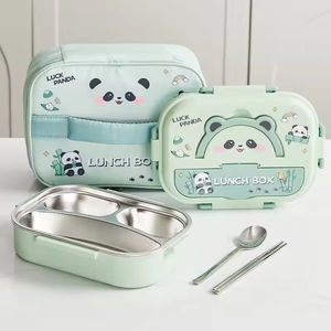 Boîte à lunch pour enfants en acier inoxydable 316, spécialement conçue pour les élèves du primaire avec des compartiments de service séparés - Product Image 2