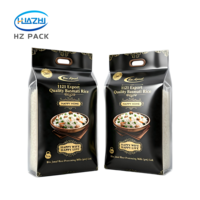 Sachet d'emballage de riz de haute qualité en matériau mat, scellé sur quatre côtés, imprimé en héliogravure, résistant à l'humidité, avec fermeture éclair, pour sushi et lait