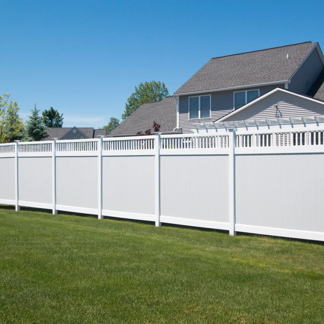 ECO FRIENDLY Easily Assembled Outdoor 8 Foot Tall High Privacy Plastic PVC Coated Vinyl Fence Panels 6X8 For House Privacy With