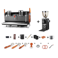 Machine à expresso commerciale 12L, machine à café électrique semi-automatique à double groupe