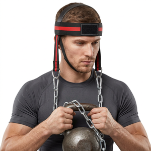 Arnés ajustable de algodón/poliéster para levantamiento de pesas, cuello y cabeza, para gimnasio, con cadena pesada, bajo precio - Product Image 1