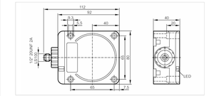 MT-IFM สวิตช์ตรวจจับระยะไกลพิเศษแบบเหนี่ยวนำ ID0039 IDC2050BARKA/LS-100AK - Product Image 2