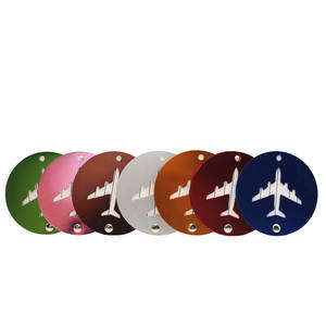 Etiquetas de viaje de equipaje de aluminio con logotipo personalizado redondo personalizado al por mayor para mochilas/maletas - Product Image 5