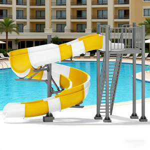 <span class=keywords><strong>Toboggan</strong></span> aquatique en fibre de verre en spirale pour enfants, pour hôtels commerciaux, complexes hôteliers, aires de jeux et piscines - Product Image 2