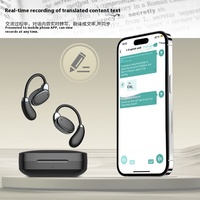 Auriculares Inalámbricos OWS con Gancho para la Oreja, Traductor IA 5.4, Interpretación Multi-idioma, LED, IPX5 Impermeables, 5-10 Horas de Duración, Batería de Larga Duración