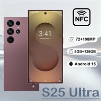 Teléfono Inteligente 5G NFC con Android 12, Snapdragon 8 Gen4 de 10 Núcleos, Pantalla HD de 6.9 Pulgadas, 8GB de RAM, 128GB de ROM, S25 Ultra, Doble SIM, Doble Modo de Espera