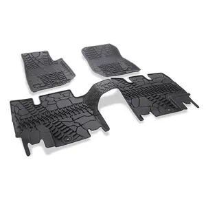 4 tür Floor Slush Mats mit Tire Tread Pattern auto boden boot mat für 14-17 Jeep Wrangler JK 4x4 offroad zubehör