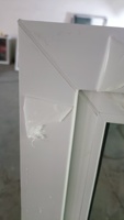Fenêtre à battant en PVC blanc en stock, 1200*1200mm, simple vitrage trempé transparent 5mm, fenêtres écoénergétiques pour maison, hôtel, bâtiment