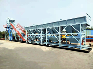 โรงงานผสมคอนกรีตแบบอยู่กับที่สถานีผสมดินซีเมนต์มีเสถียรภาพ Hzs75ผสมปูนและคอนกรีต - Product Image 4