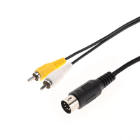 Câble audio-vidéo AV 5 broches de 1,8 m, cordon de connexion AV pour console de jeu Sega Genesis 1 Mega Drive Master System