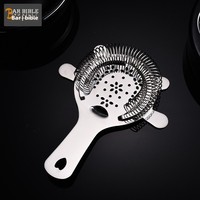 Filtre à glace en bambou pour bar à cocktails, à quatre coins, pour la séparation des glaçons