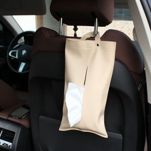 Sac de rangement multifonctionnel en similicuir PU prêt à l'emploi pour voiture, boîte à mouchoirs suspendue pour camping - Product Image 3