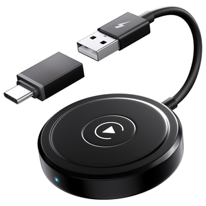 Kolorful trắng không dây Carplay <span class=keywords><strong>Adapter</strong></span> cho iPhone với 5GHz <span class=keywords><strong>Wifi</strong></span> và cho hỗ trợ chuyển đổi có dây để không dây cho xe ô tô - Product Image 1