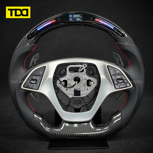 แป้นเปลี่ยนเกียร์คาร์บอนไฟเบอร์แม่เหล็ก TDD สำหรับพวงมาลัย Chevrolet Camaro SS Corvette C7 - Product Image 2