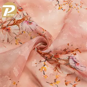Kumaş için mükemmel kalite fiyat rahat yumuşak kesme çiçek şifon Polyester kumaş