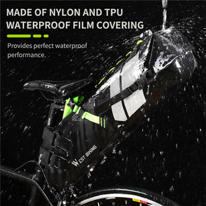 กระเป๋าใต้อานจักรยาน WEST BIKING ขนาด 10L 17L ความจุเยอะ กันน้ำ สำหรับจักรยานเสือภูเขาและจักรยานถนน พับเก็บได้ สะท้อนแสง เหมาะสำหรับการเดินทางและปั่นจักรยาน - Product Image 4