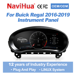 หน้าปัด Navihua รุ่นใหม่สำหรับ Buick Regal ปี 2016-2019 อัปเกรดจอ LCD ระบบ Linux รองรับ Carplay มาตรวัดความเร็วอัตโนมัติ หน้าปัดดิจิตอลสำหรับรถยนต์ - Product Image 2