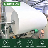 Papel Higiénico Jumbo de Pulpa de Madera Virgen de 2 Capas, Rollo Madre, para Fabricación de Papel Higiénico