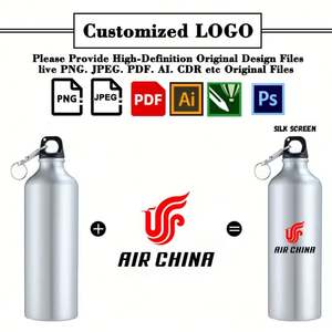 Promo en gros : Bouteille d'eau de voyage réutilisable en alliage d'aluminium de 500 ml avec logo personnalisé pour entreprise, gourde de sport, cadeau - Product Image 4