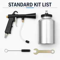 Pistolet à peinture pneumatique professionnel PQ-1 à alimentation par aspiration avec gobelet en aluminium