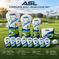 Sac de voyage portable ASL GOLF en PU imperméable, léger et durable, avec broderie complète, personnalisable, motif imprimé intégral