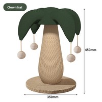 Griffoir vertical en sisal en forme de champignon pour chat, durable, résistant à la déchirure, jouet d'affûtage des griffes
