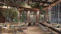 Ensemble de table et de chaises de restaurant en bois massif personnalisé, durable, de style commercial, mobilier de salle à manger moderne pour hôtels, bars et bistrots