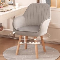 Chaise confortable pour le bureau à domicile et l'hôtel, avec dossier réglable, en velours épais, idéale pour la chambre et le bureau