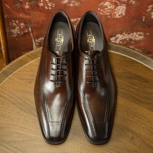 Zapatos Formales de Negocios para Hombre, Estilo Brogue, Punta Redonda, Estilo Coreano, Modernos, de Cuero Genuino, Otoñales, Impermeables - Product Image 2