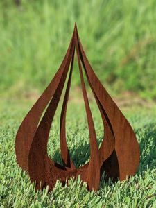 Chainahl — grande <span class=keywords><strong>pot</strong></span> de fleurs en <span class=keywords><strong>acier</strong></span>, sculpture ornementale personnalisée - Product Image 4