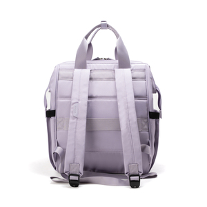 Sac à langer imperméable en polyester lavande de 7 pouces avec 2-3 compartiments, organisateur à fermeture éclair, sac à dos fourre-tout pour les voyages et le transport quotidien - Product Image 4