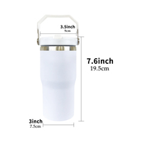 RTS 20oz étudiant mini mignon macaron mat couleur bonbon gobelet à sublimation bouteille d'eau d'extérieur pour enfants avec poignée supérieure en paille étanche