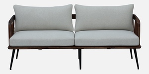 Salon loisirs cadre en bois de frêne trois places canapé sectionnel éponge Design moderne pour appartement centre commercial utiliser Villa de luxe italien - Product Image 2